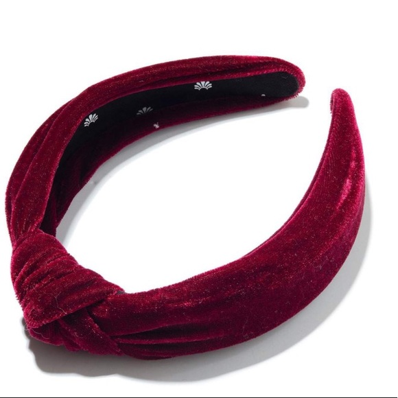 Lele Sadoughi Accessories - Lele Sadoughi velvet knotted headband, maroon